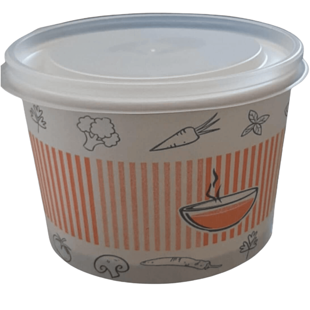 KARTON ÇORBA KASESİ KAPAKLI 16OZ