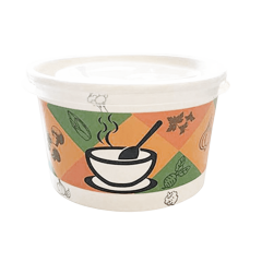 KARTON ÇORBA KASESİ KAPAKLI 16OZ