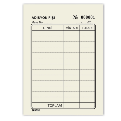 ADİSYON FİŞİ