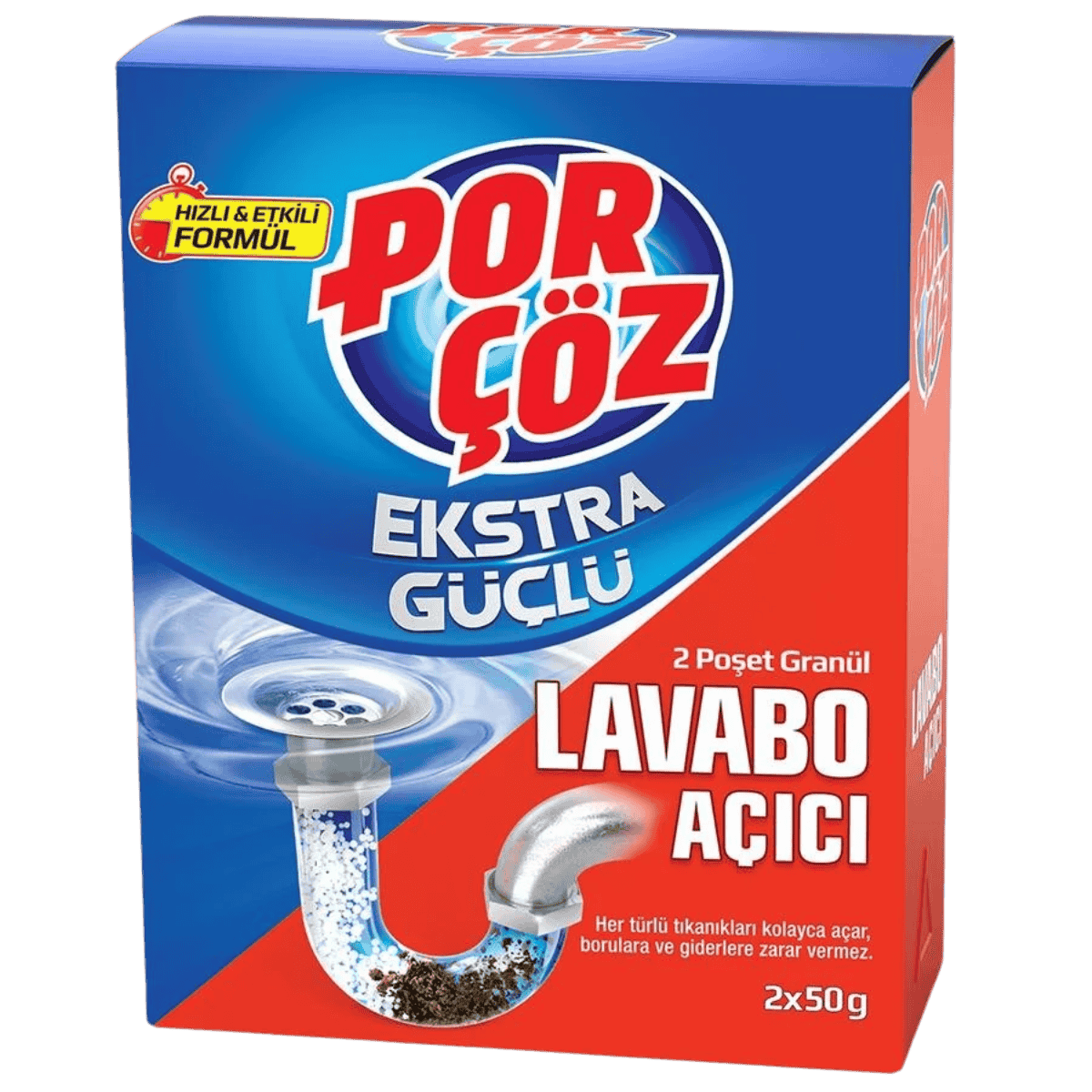 PORÇÖZ LAVABO AÇICI GRANÜL 2X50G