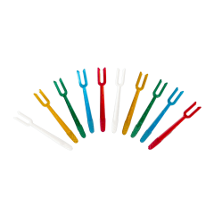 PLASTİK CİPS ÇATALI RENKLİ LÜX