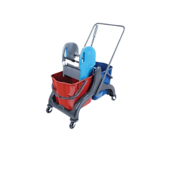 PLASTİK ÇİFT KOVALI TEMİZLİK ARABASI