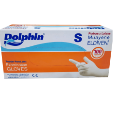 DOLPHİN LATEX MUAYENE ELDİVENİ PUDRASIZ (S)