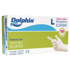 DOLPHİN MUAYENE ELDİVENİ PUDRALI LARGE