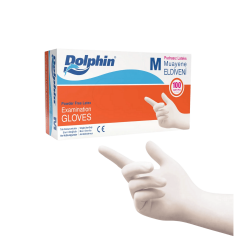 DOLPHİN LATEX MUAYENE ELDİVENİ PUDRASIZ (M)
